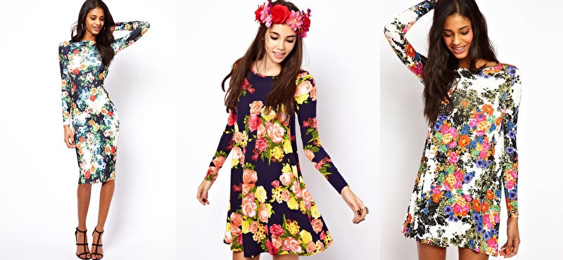 asos floral prnt dress